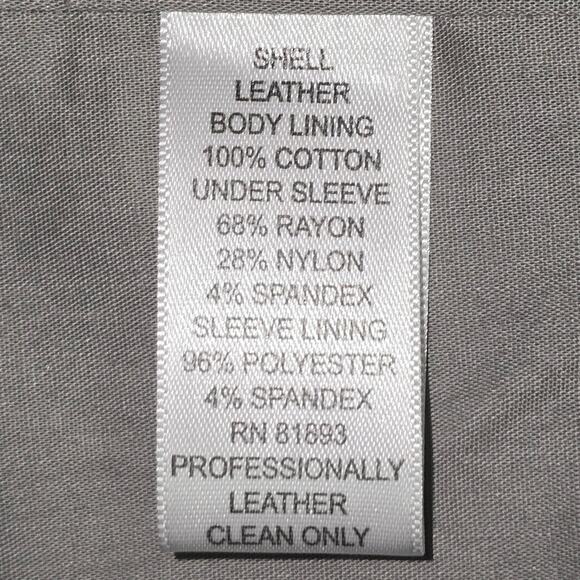 G.I.L.I. Got It Love It Elegant Gray Leather Waterfall Women's‎ Jacket Size 10 - Picture 8 of 12